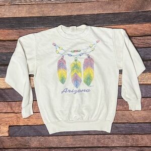 Vintage Arizona Tourism Tribal Vacation 1990s Crewneck Pullover Sweatshirt